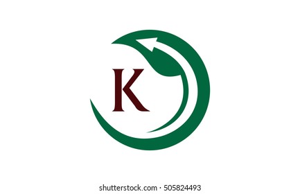 Swoosh Leaf Initial K