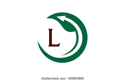 Swoosh Leaf Initial L