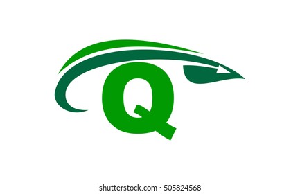 Swoosh Leaf Initial Q