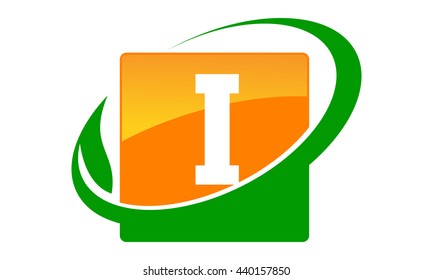 Swoosh Leaf Letter I