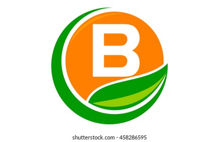 Swoosh Leaf Letter B