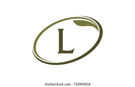 Swoosh Leaf Letter L