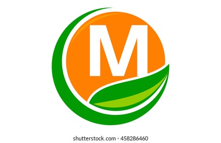 Swoosh Leaf Letter M