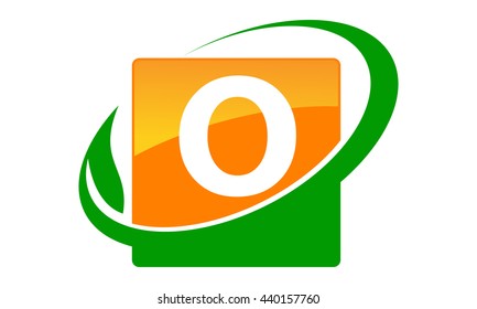 Swoosh Leaf Letter O