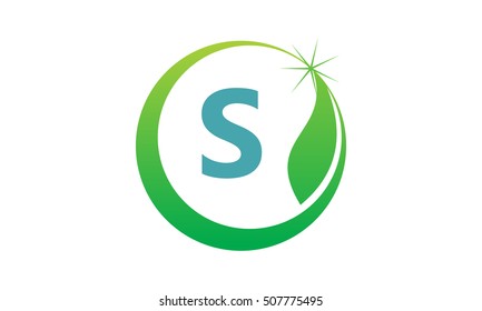 Swoosh Leaf Letter S