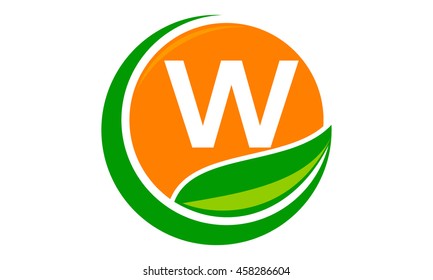 Swoosh Leaf Letter W