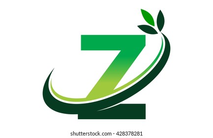 Swoosh Leaf Letter z