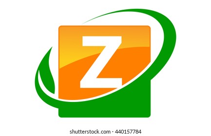 Swoosh Leaf Letter Z