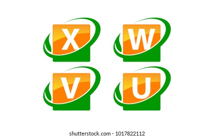 Swoosh Leaf Template Set