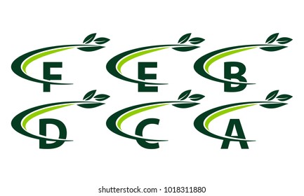 Swoosh Leaf Template Set