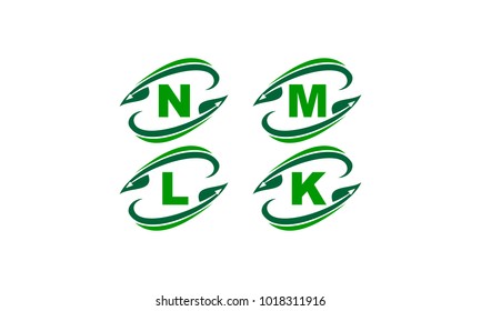 Swoosh Leaf Template Set