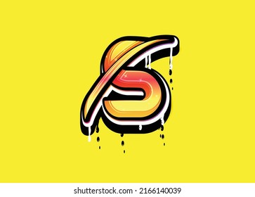 A Swoosh Letter Alphabet Logo Vector
