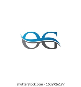 Swoosh Letter OG Logo Design Vector Template. OG Letter Logo Design