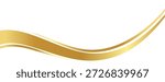 Swoosh lines with golden gradient for a luxurious border or footer on a certificate, banner
