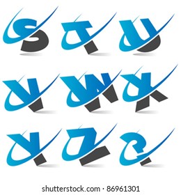 Swoosh Logo Alphabet Set 3