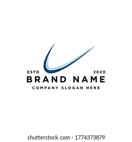 swoosh logo design vector illustration