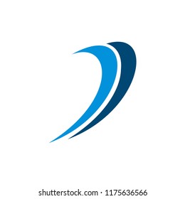 swoosh logo element D letter 
