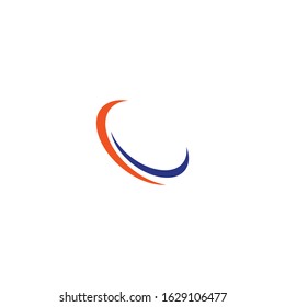 Swoosh logo illustration vector template