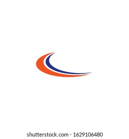 Swoosh logo illustration vector template