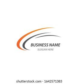 Swoosh logo illustration vector template