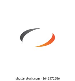 Swoosh logo illustration vector template