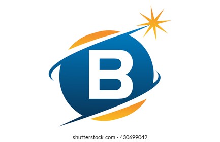 Swoosh Logo Letter B