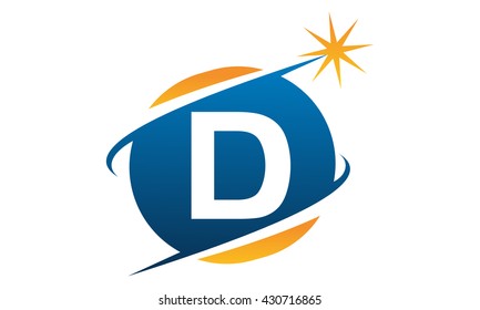 Swoosh Logo Letter D