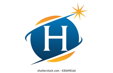 Swoosh Logo Letter H