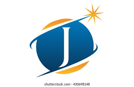 Swoosh Logo Letter J