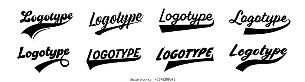 Swoosh logotype. Swoosh underline set.