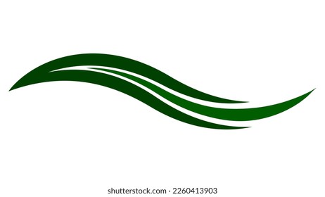 Swoosh nature green leaf, logo water abstract swoosh technology office