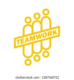 Swoosh People Icon.. Teamwork Logo. Community Symbol. Eps 08.