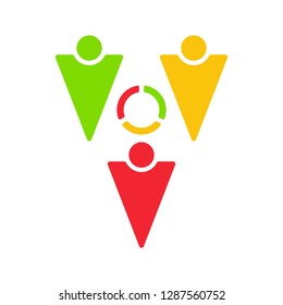 Swoosh People Icon.. Teamwork Logo. Community Symbol. Eps 08.
