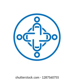 Swoosh People Icon.. Teamwork Logo. Community Symbol. Eps 08.