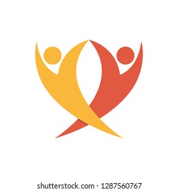 Swoosh People Icon.. Teamwork Logo. Community Symbol. Eps 08.