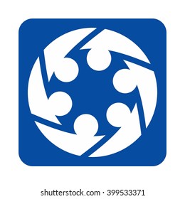 swoosh people logo vector.