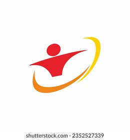 Imagen vectorial del logo de la gente de Swoosh