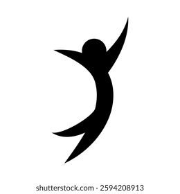 Swoosh People Logo Vector Template isolated on white background.