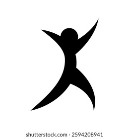 Swoosh People Logo Vector Template isolated on white background.