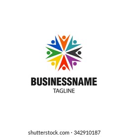 Swoosh People Logo Vector Template