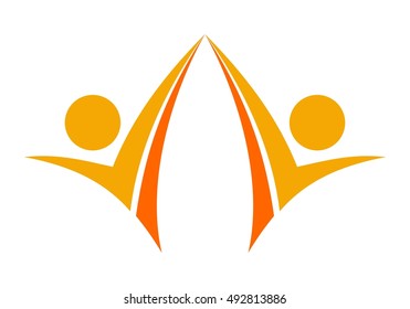 swoosh person