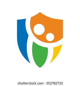 swoosh person logo vector.