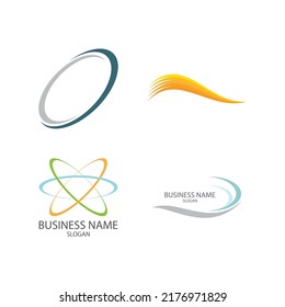 swoosh professional abstract logo vector illustration design