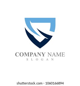 Swoosh Shield Letter S, Simple Logo Template Ready For Use