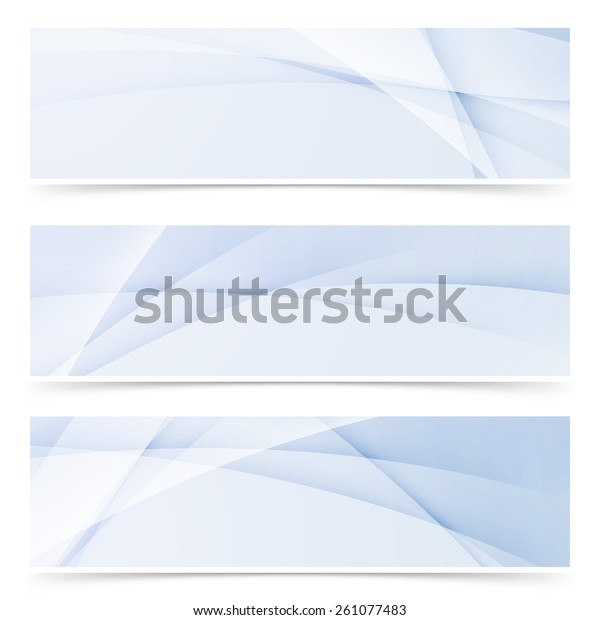 Swoosh smooth wave line\
abstract modern header collection in light blue color. Vector\
illustration