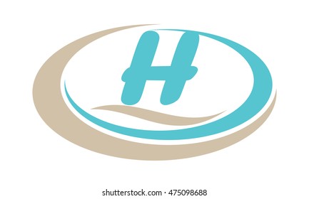 Swoosh Spa Beach Initial H
