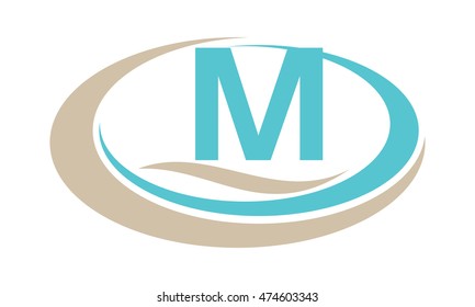 Swoosh Spa Beach Initial M