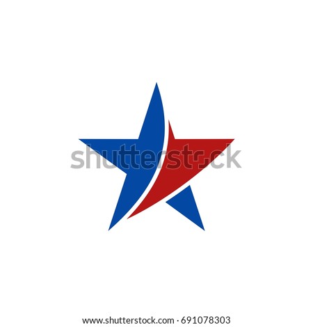 Swoosh and Star Logo Template Illustration Design. Vector EPS 10.