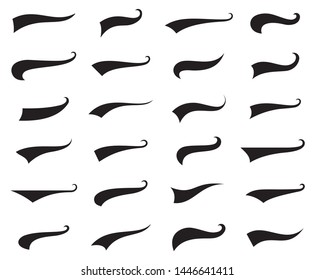 Swoosh And Swash Tails Collection. Vector
