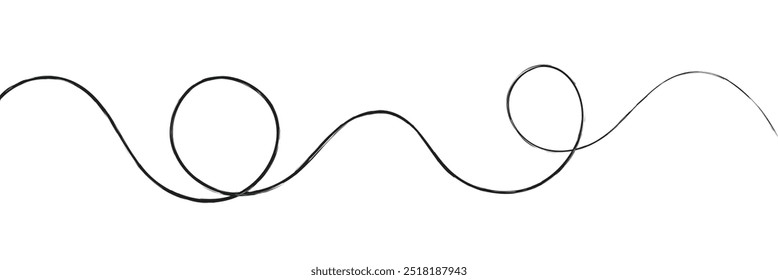 Swoosh, swash underline stroke set. Abstract wavy thin line. Squiggle elements. Vector isolated illustration.	